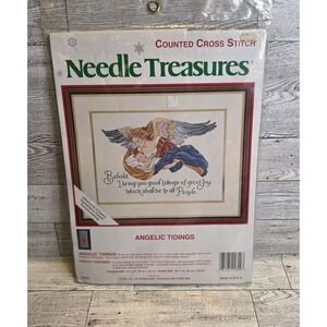 Counted Cross Stitch Picture- Angelic Tidings - Needle Treasures 10" x 14"